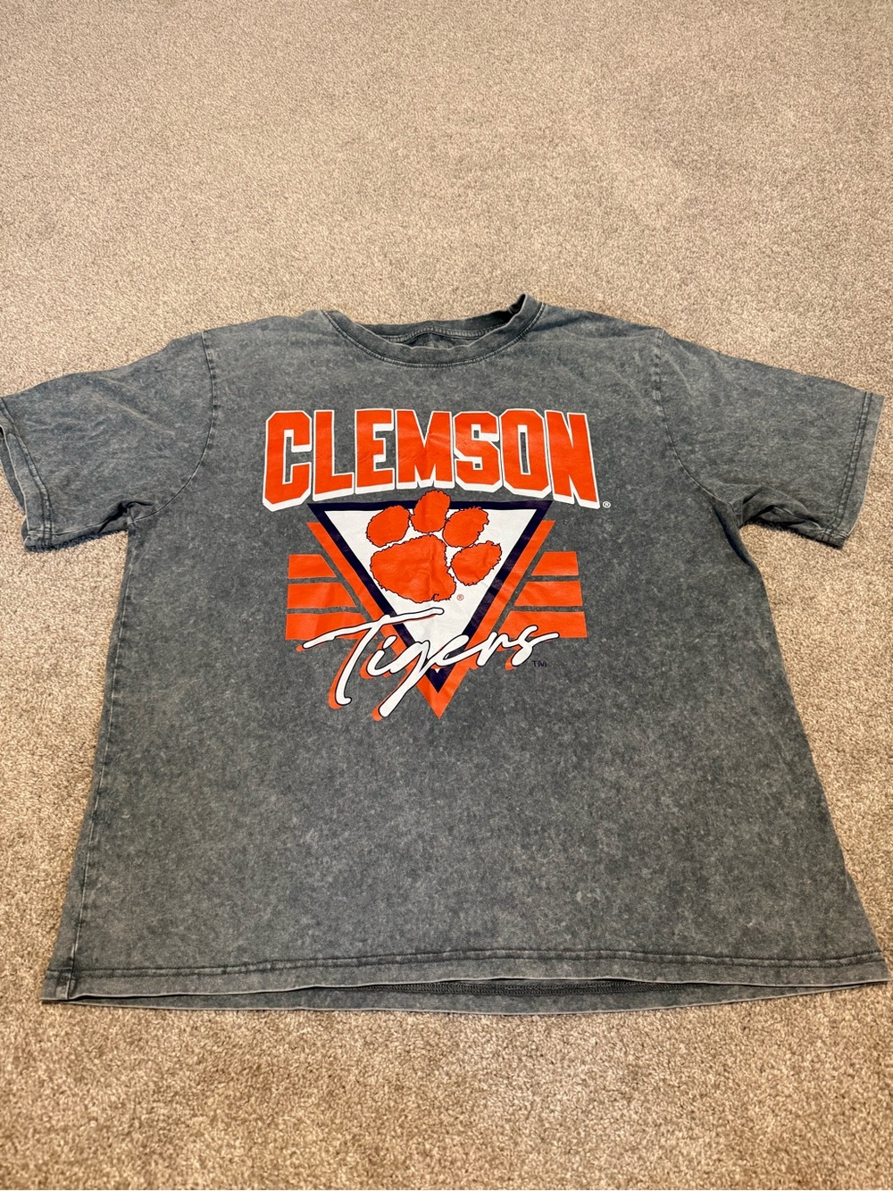 Gameday Couture Clemson Tigers Graphic Tee - Charcoal with Orange Logo